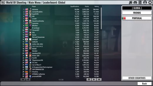 World of Shooting leaderboard